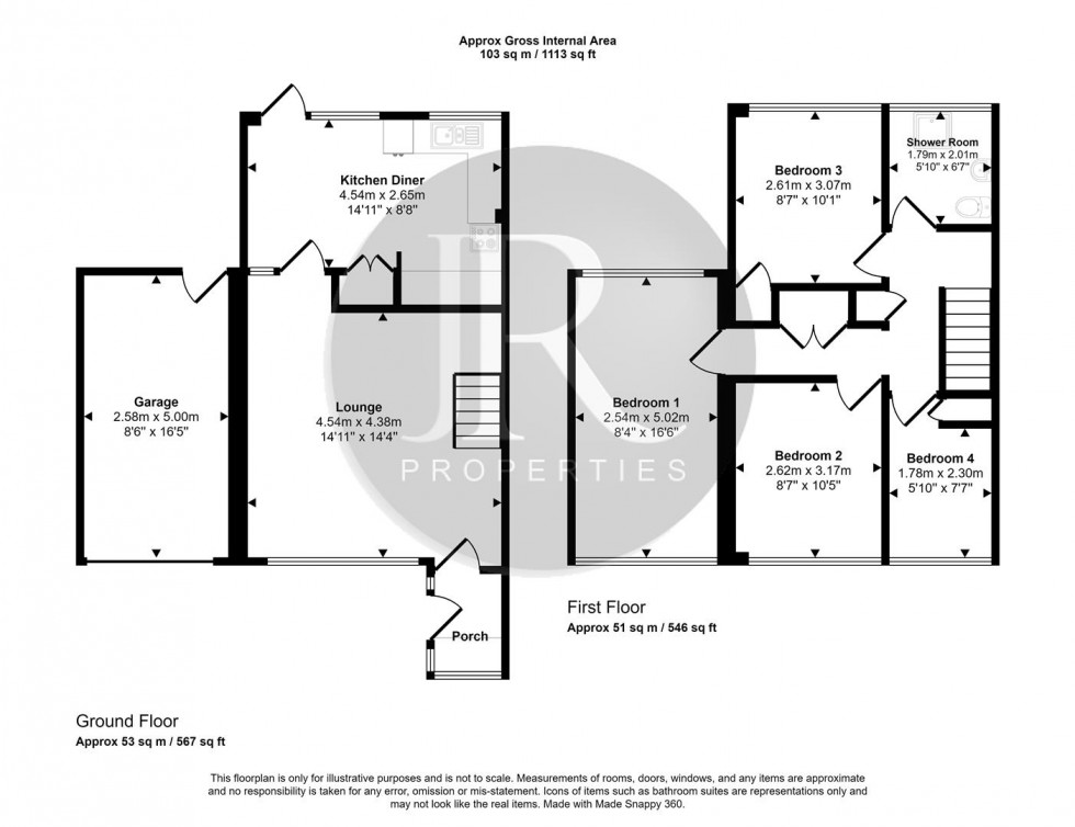 Floorplan for Greenfields Drive, Rugeley
