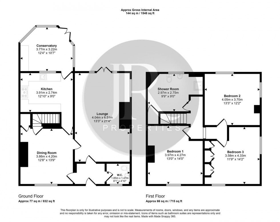 Floorplan for Steenwood Cottage, Steenwood Lane, Admaston, Rugeley