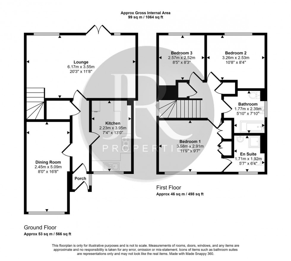 Floorplan for Hazel Drive, Armitage, Rugeley