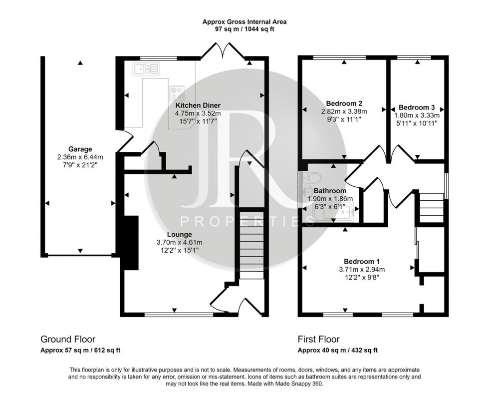 Floorplan for Sheringham Drive, Etching Hill