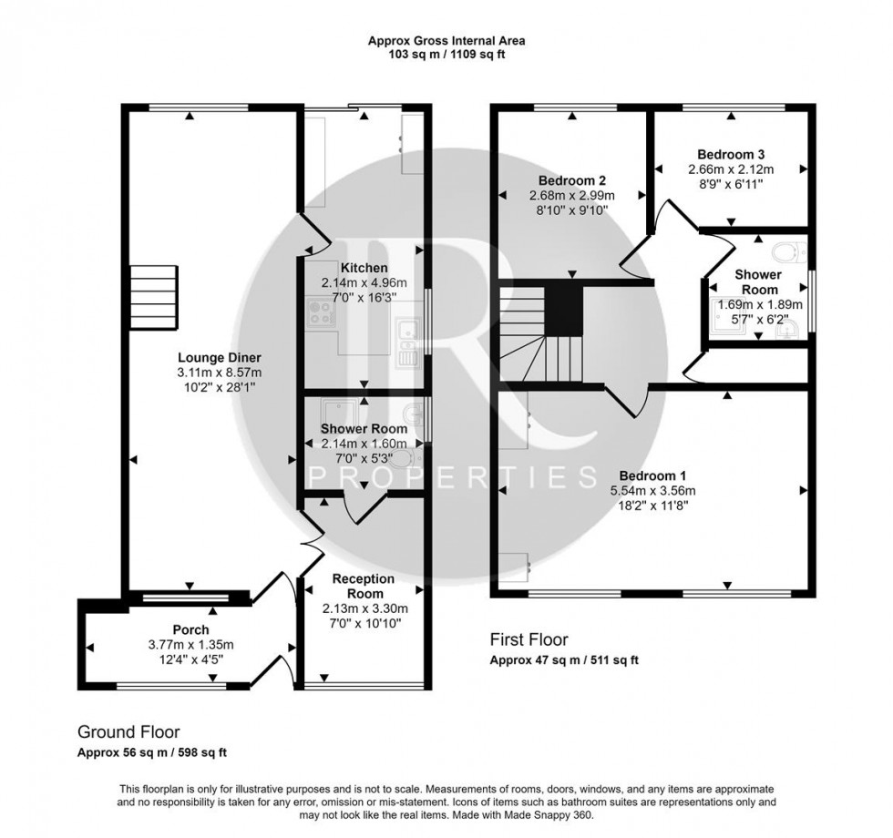 Floorplan for Chaseview Road, Alrewas