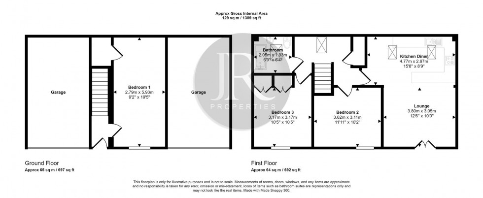 Floorplan for Crabtree Avenue, Hawksyard, Rugeley
