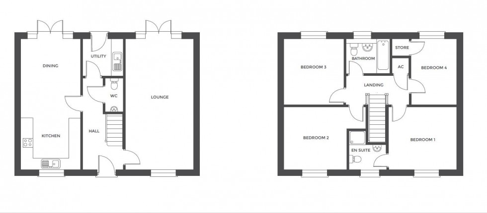 Floorplan for Morecroft Way, Handsacre
