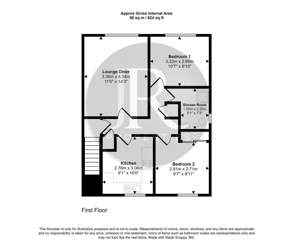 Floorplan for Greenslade Grove, Hednesford, Cannock