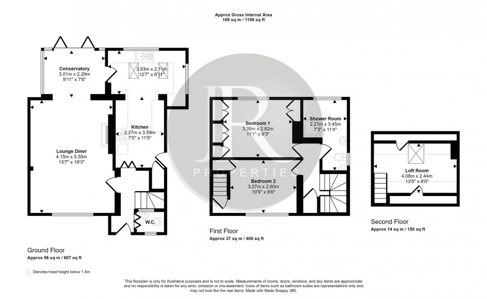 Floorplan for Warehouse Cottages, Wolseley Bridge, Colwich