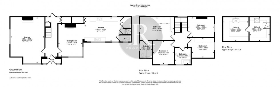 Floorplan for West Butts Road, Etching Hill