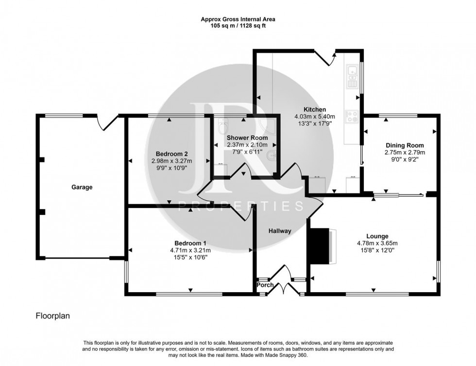 Floorplan for Church Street, Rugeley