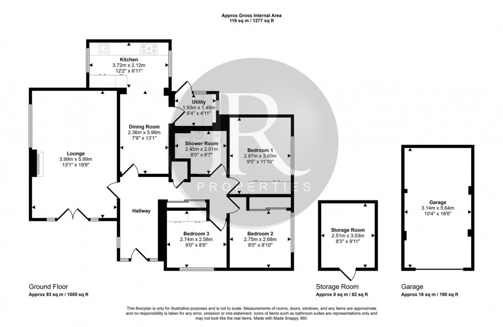 Floorplan for St. Johns Close, Slitting Mill