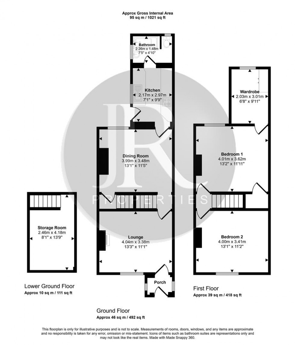 Floorplan for Church Street, Rugeley