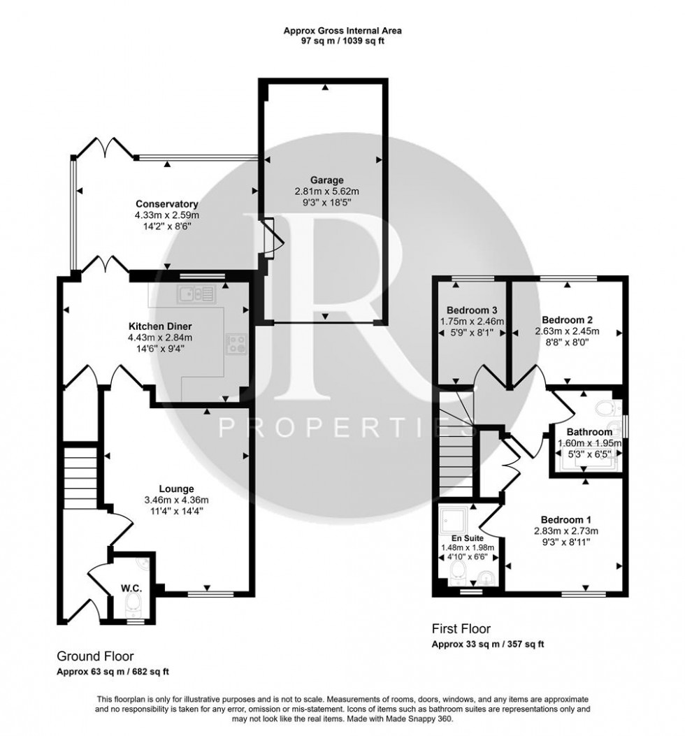 Floorplan for St. Thomas Way, Hawksyard, Rugeley