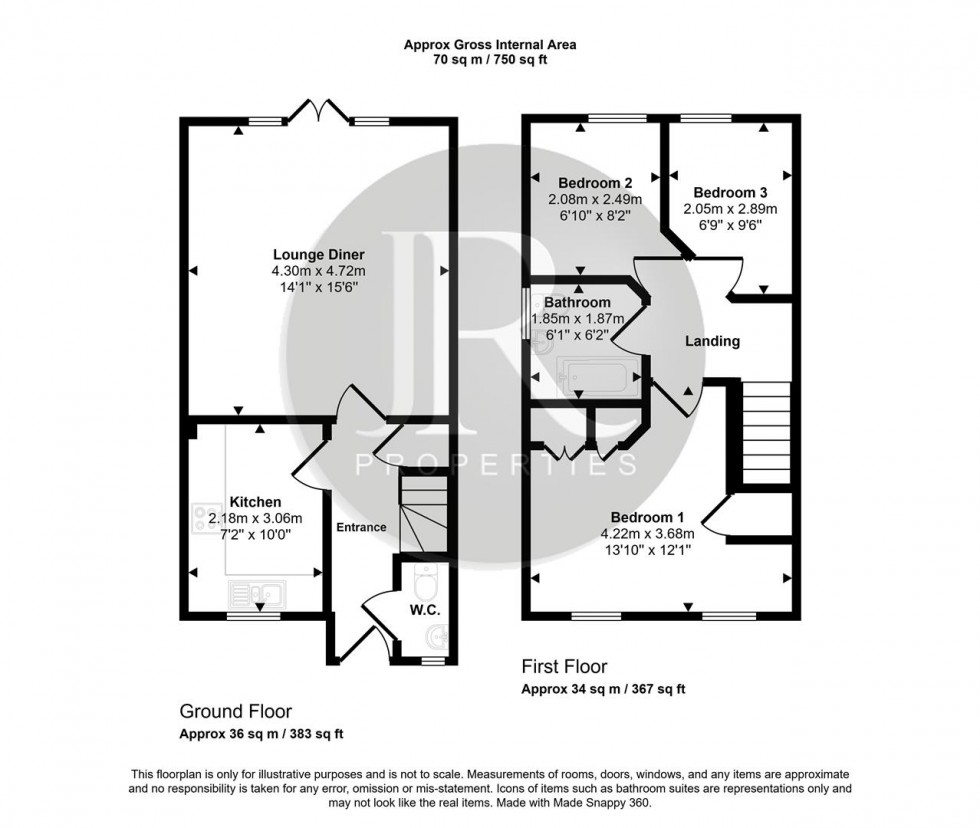 Floorplan for Lower Birches Way, Rugeley