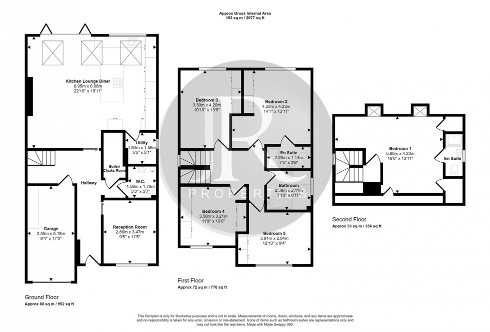 Floorplan for West Butts Road, Etching Hill