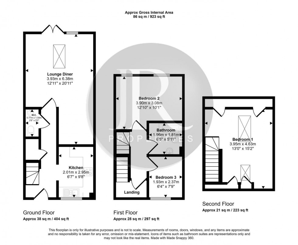 Floorplan for Bryans Lane, Rugeley