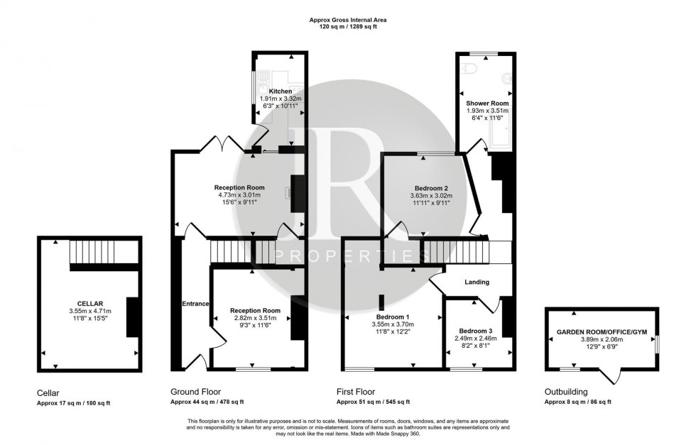 Floorplan for Church Street, Rugeley