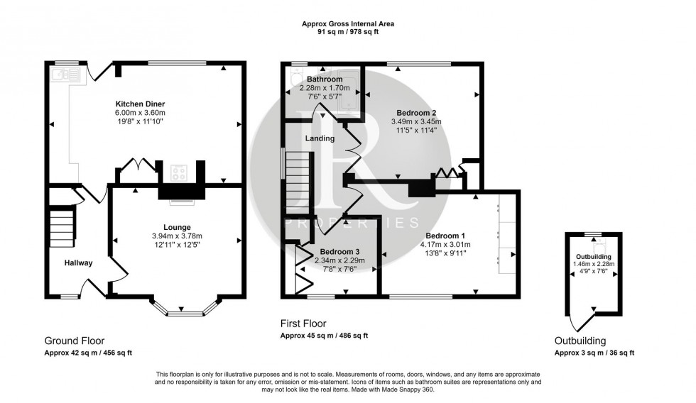 Floorplan for Nursery Road, Brereton, Rugeley