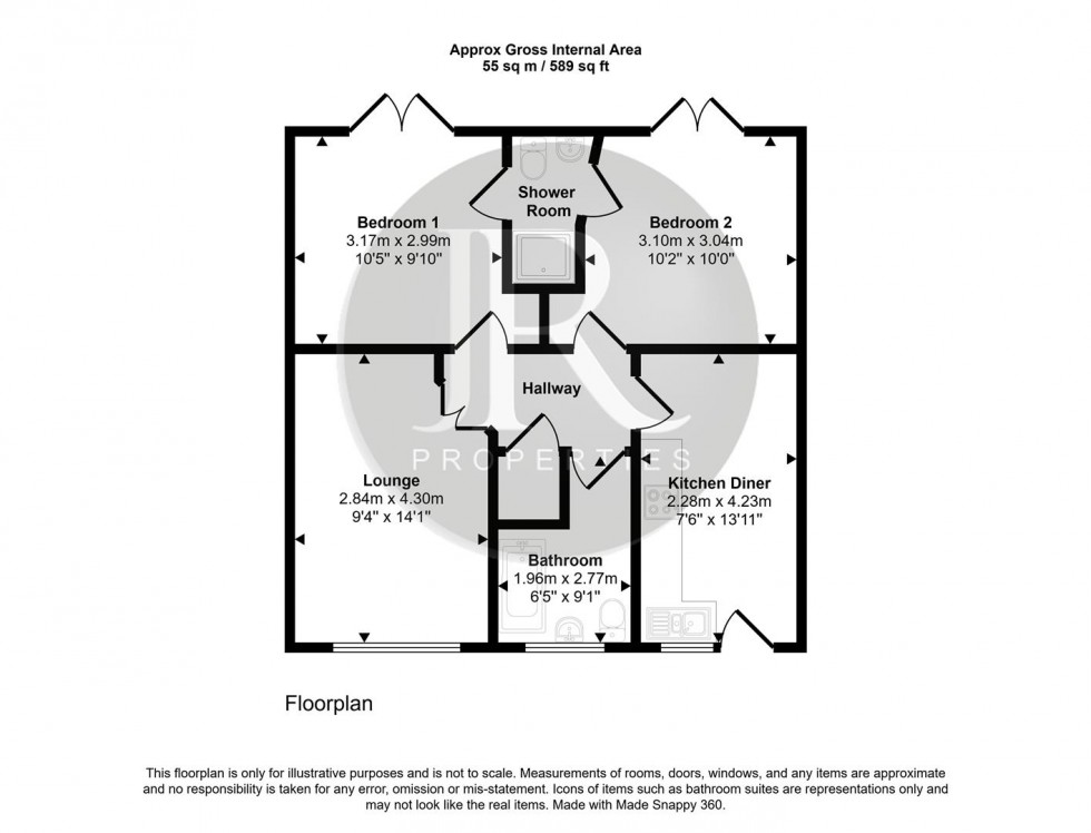 Floorplan for Nursery Road, Brereton, Rugeley