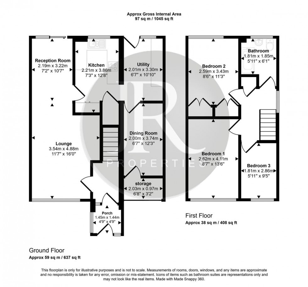 Floorplan for Sharnbrook Drive, Rugeley