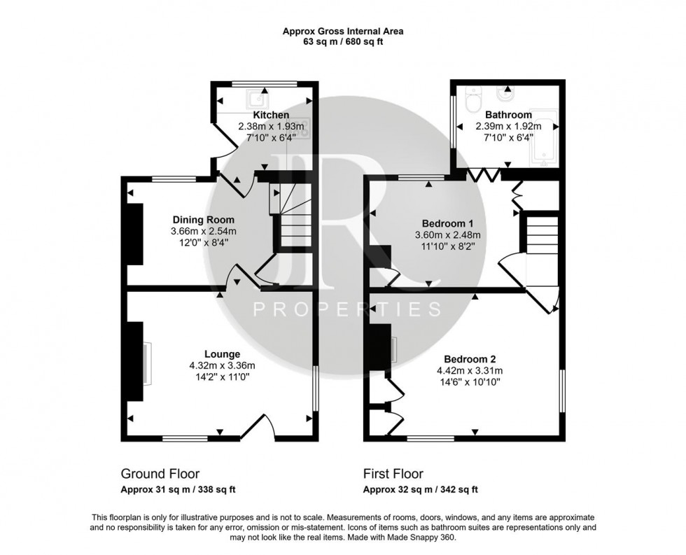 Floorplan for Heron Street, Rugeley