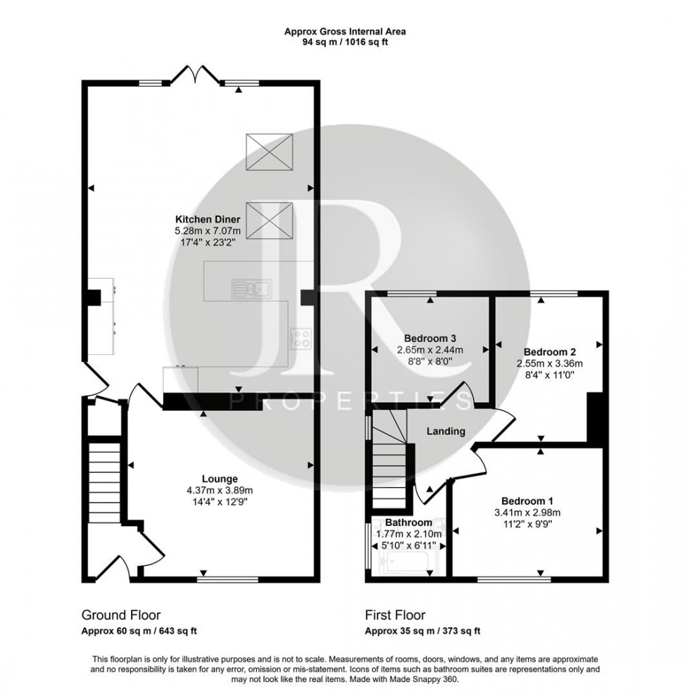 Floorplan for The Green, Handsacre