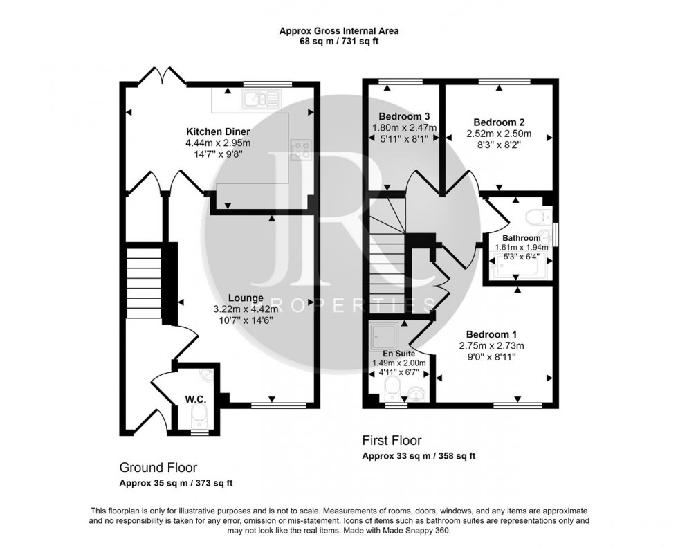 Floorplan for Crabtree Avenue, Hawksyard, Rugeley