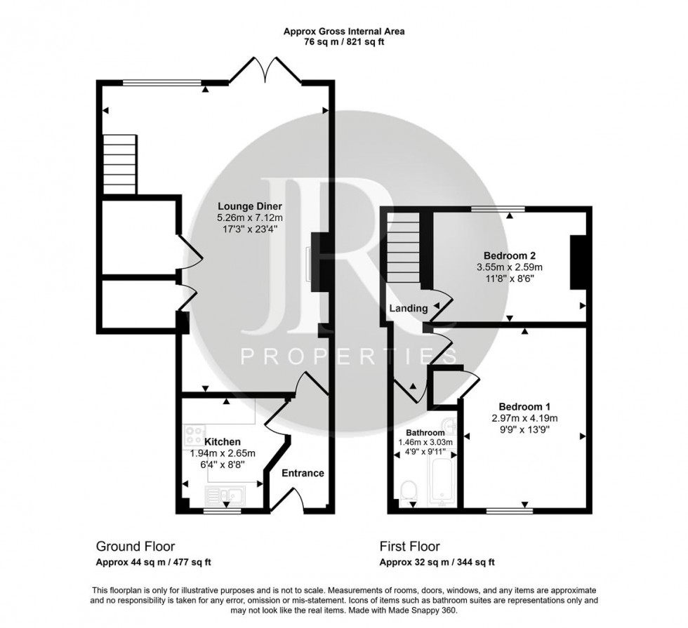 Floorplan for New Road, Rugeley