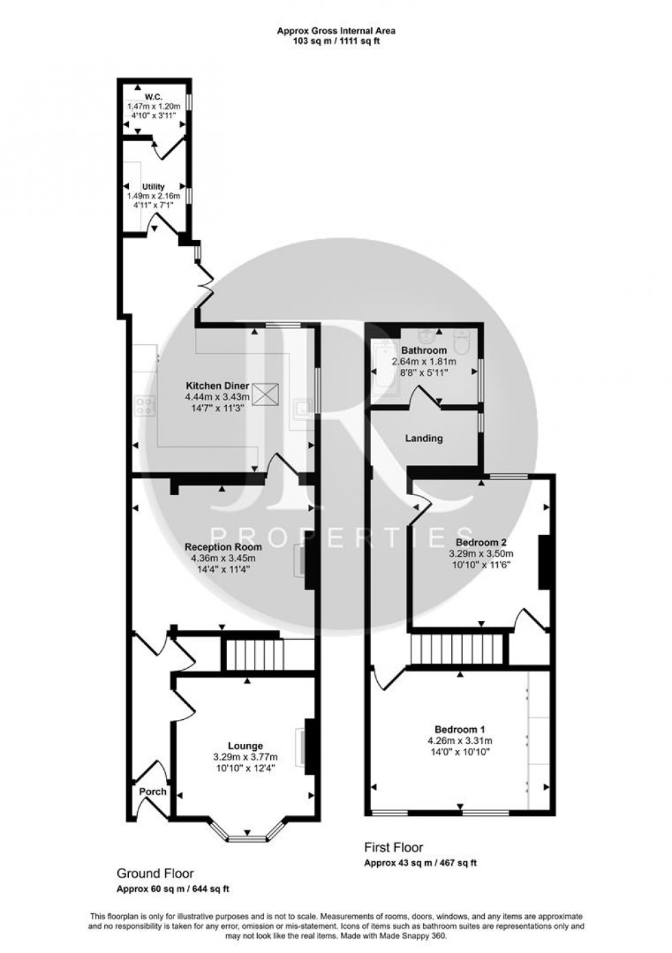 Floorplan for Armitage Road, Brereton, Rugeley