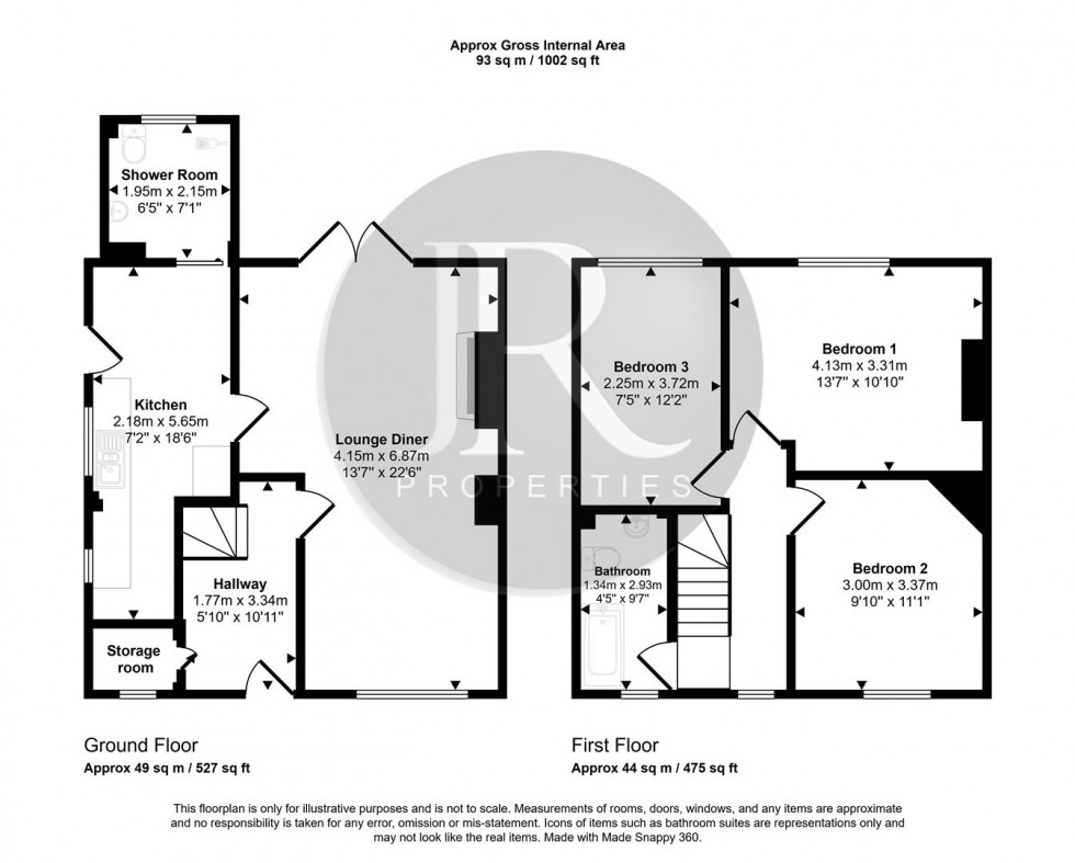 Floorplan for Cross Road, Rugeley