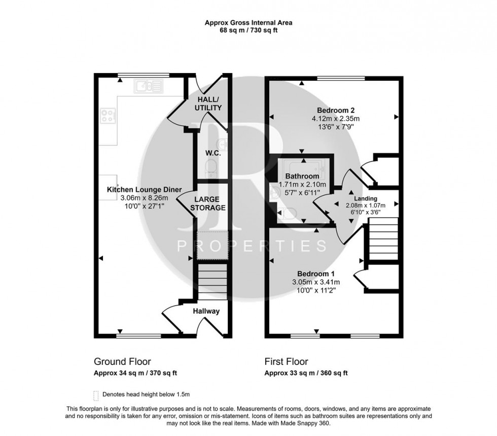 Floorplan for Buckmaster Way, Rugeley