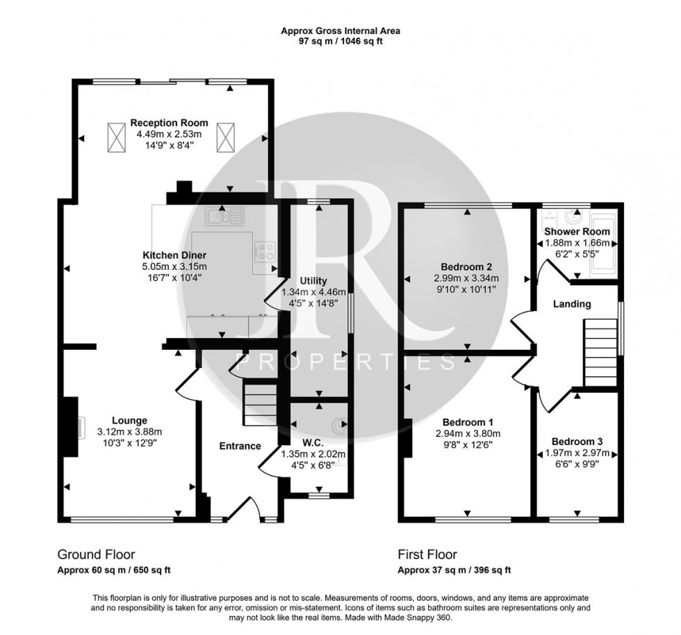 Floorplan for Old Eaton Road, Rugeley