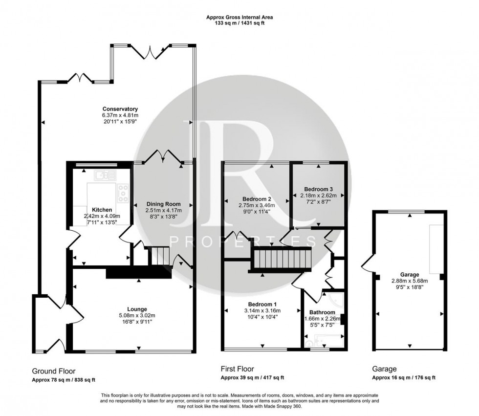 Floorplan for Swallow Close, Rugeley