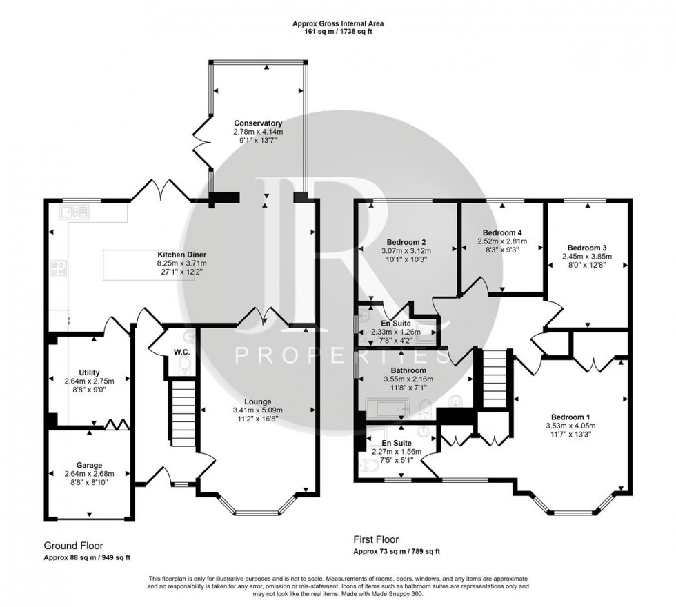 Floorplan for Hereford Way, Rugeley