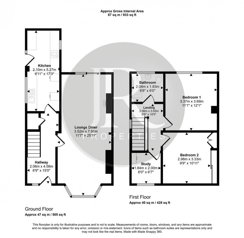 Floorplan for High Street, Colton