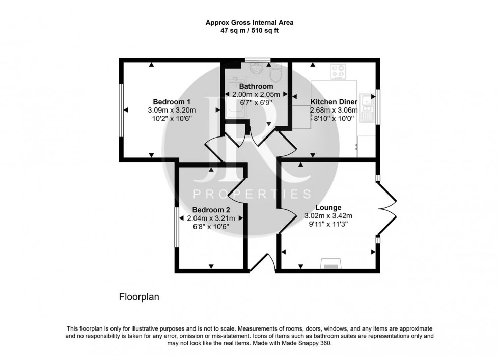 Floorplan for Hislop Road, Rugeley