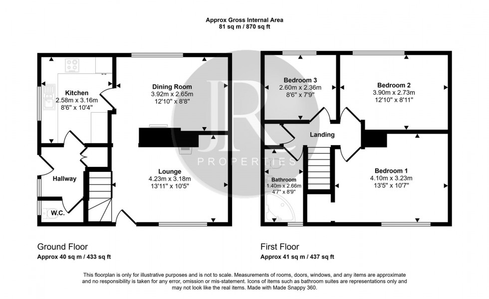 Floorplan for Curzon Place, Rugeley