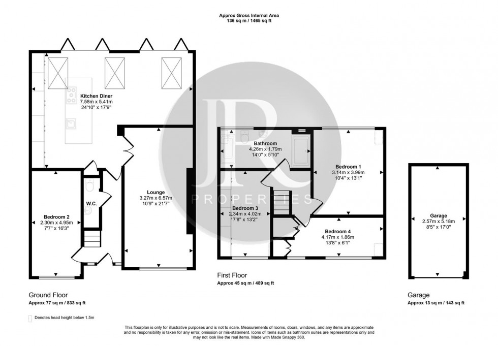 Floorplan for Farm Close, Etching Hill