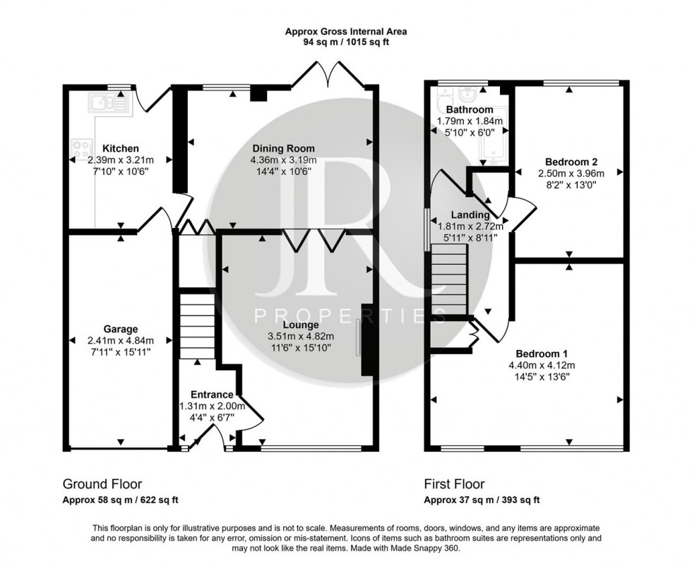 Floorplan for Kelvedon Way, Rugeley