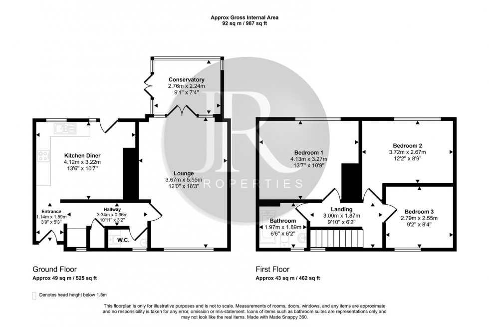 Floorplan for St. Michaels Road, Brereton, Rugeley
