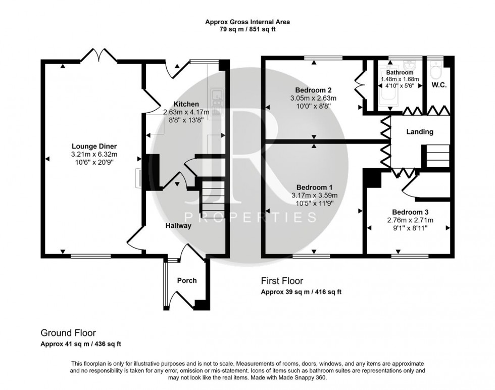 Floorplan for Lovett Court, Rugeley
