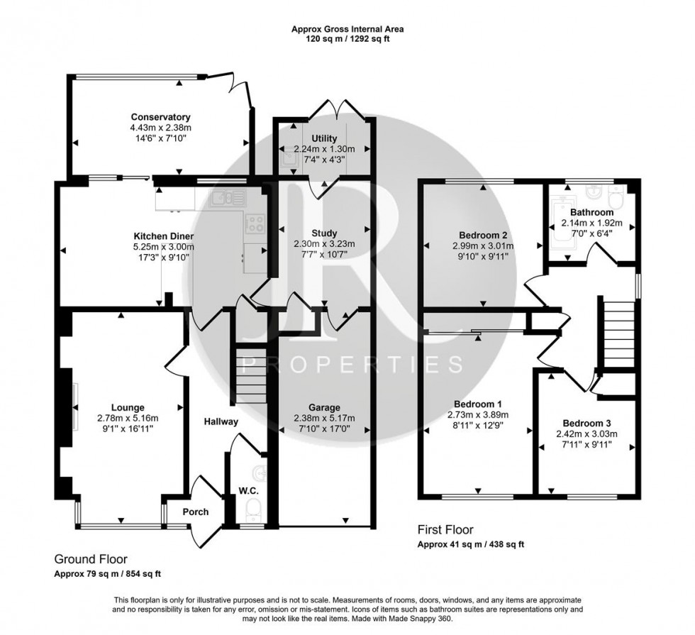 Floorplan for Durham Drive, Rugeley