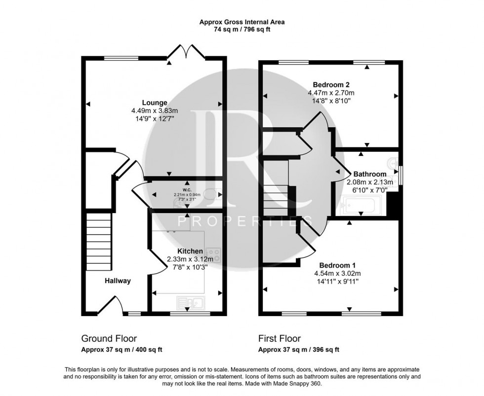 Floorplan for Lower Croft, Rugeley