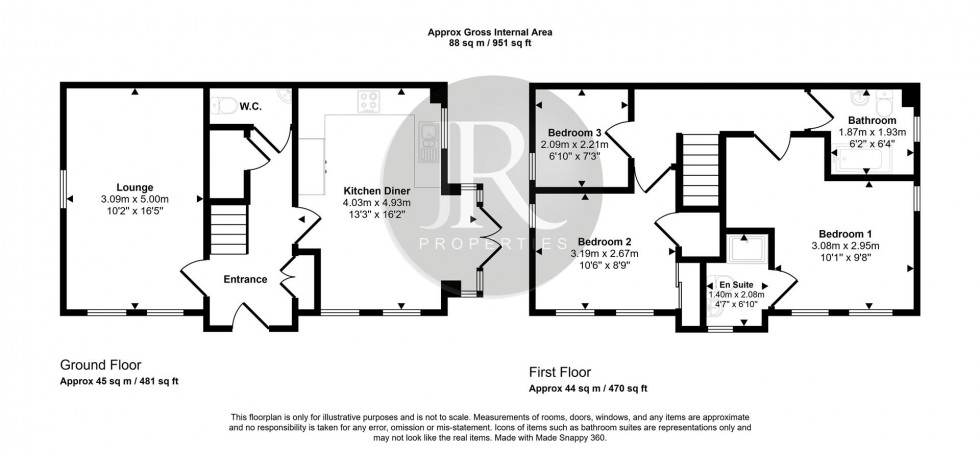 Floorplan for Buckmaster Way, Rugeley