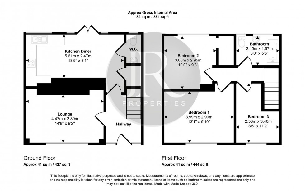 Floorplan for Woodshoot Avenue, Rugeley