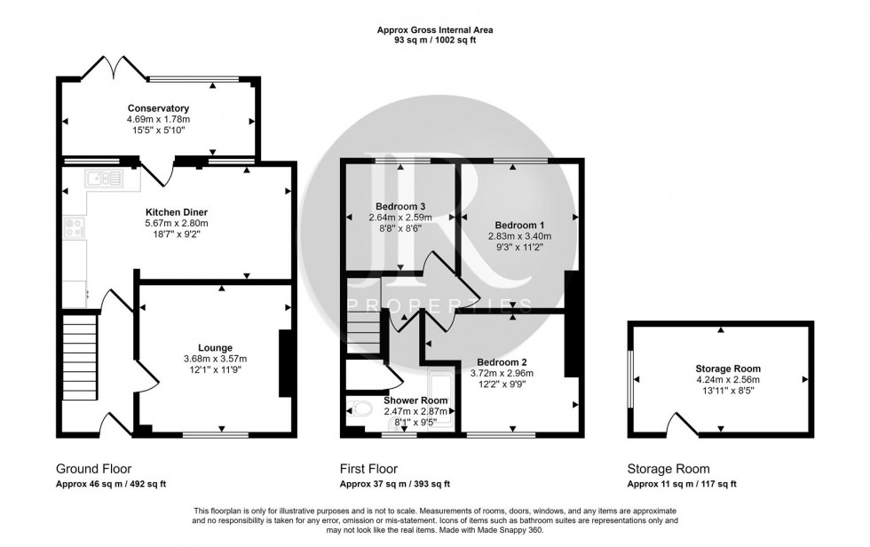 Floorplan for Springhill Terrace, Brereton, Rugeley