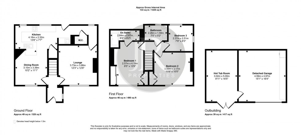 Floorplan for Hill Street, Rugeley