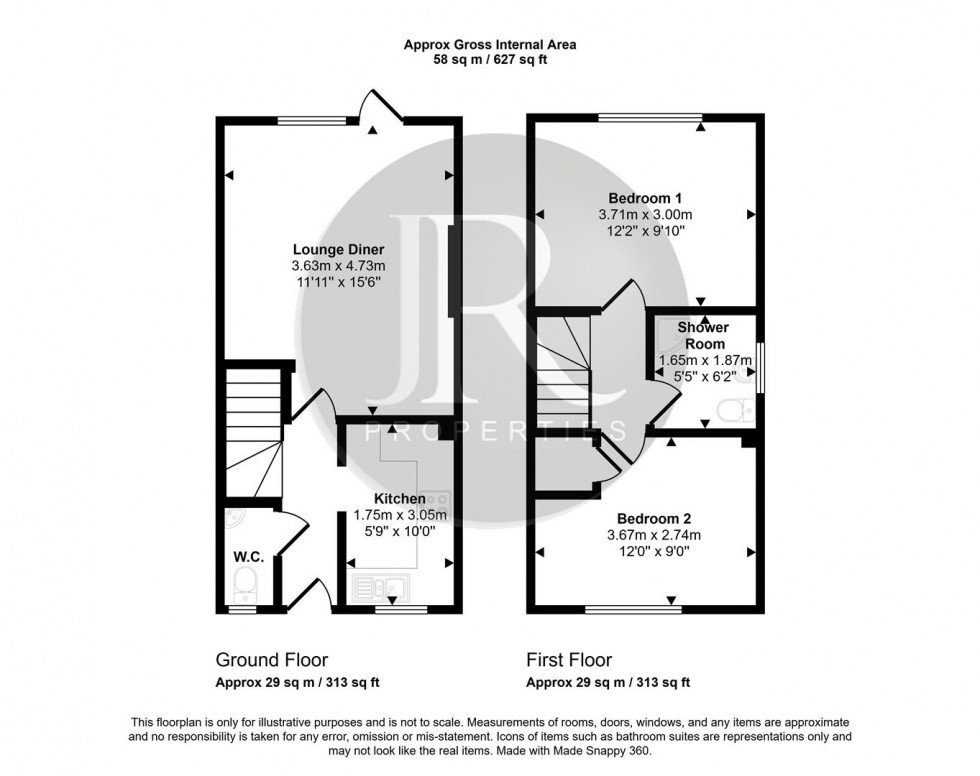 Floorplan for Moor Croft, Colton