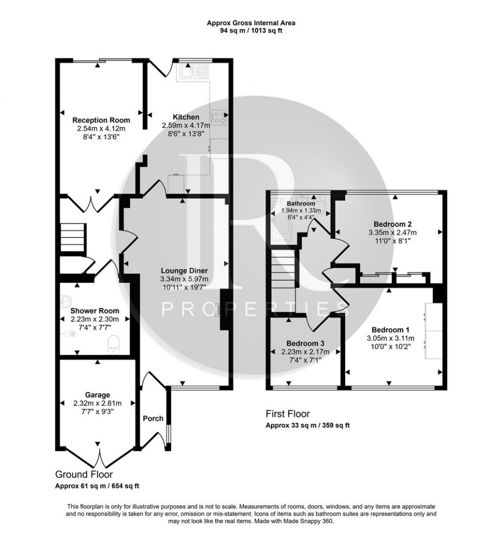 Floorplan for Leahall Lane, Brereton, Rugeley