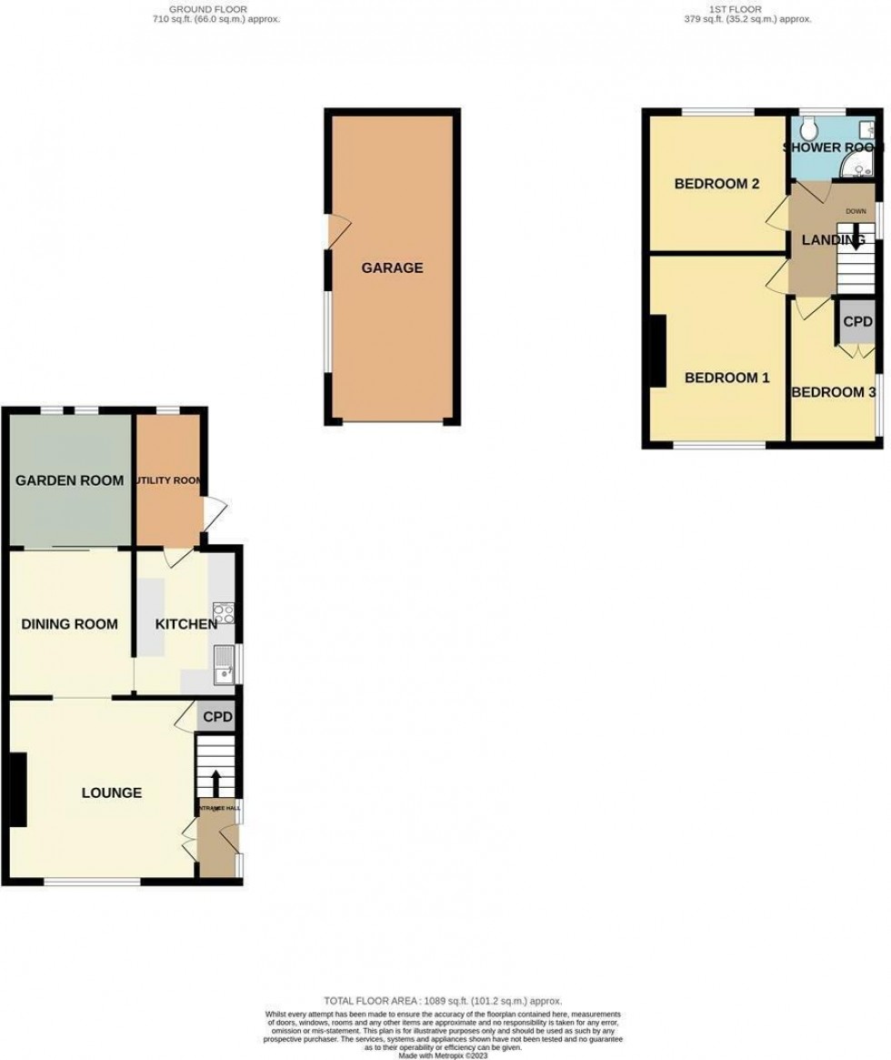 Floorplan for Toy Close, Rugeley