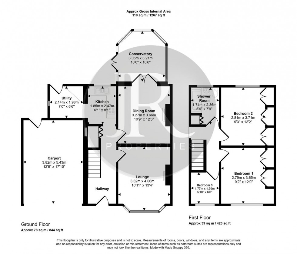 Floorplan for Lichfield Road, Handsacre