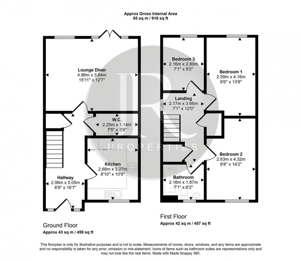 Floorplan for Water Field Drive, Rugeley