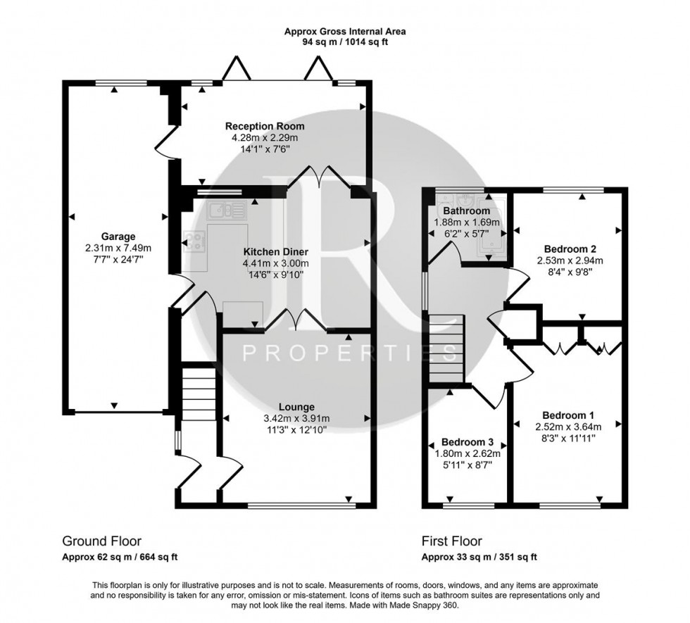 Floorplan for Sharnbrook Drive, Rugeley